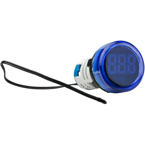 Круглый цифровой измеритель температуры ED16-22WD -25С - 150С (синий)