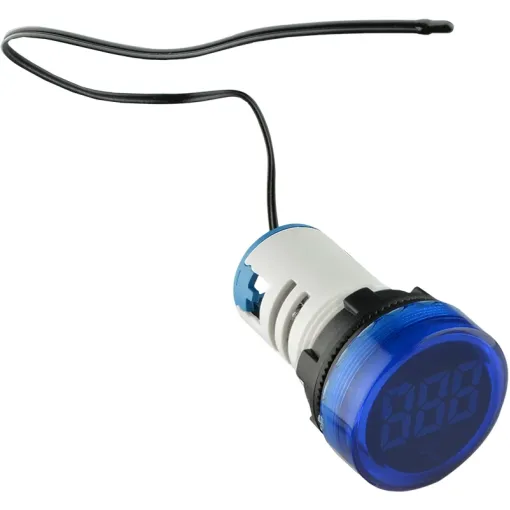 Круглый цифровой измеритель температуры ED16-22WD -25С - 150С (синий)