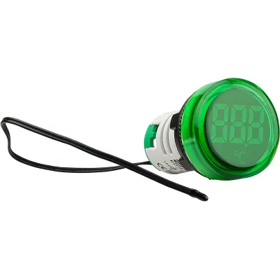 Круглый цифровой измеритель температуры ED16-22WD -25С - 150С (зеленый) ACKO A0190010046