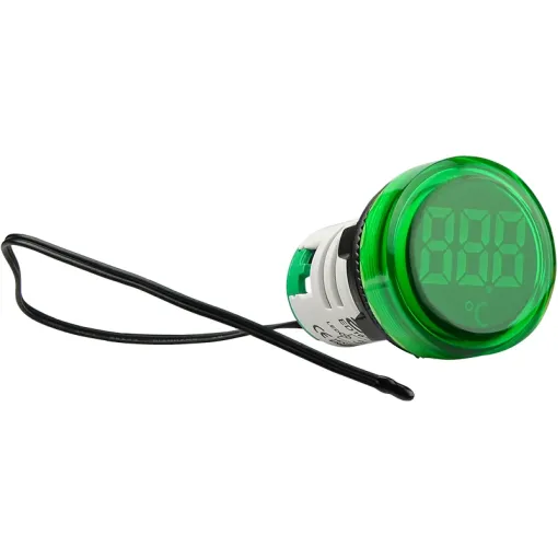 Круглый цифровой измеритель температуры ED16-22WD -25С - 150С (зеленый)