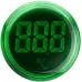 Круглый цифровой измеритель температуры ED16-22WD -25С - 150С (зеленый)