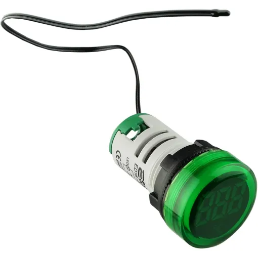 Круглый цифровой измеритель температуры ED16-22WD -25С - 150С (зеленый)