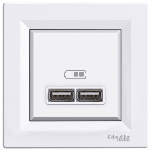 USB розетка 2,1A белая ASFORA EPH2700221