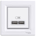 USB розетка 2,1A белая ASFORA EPH2700221
