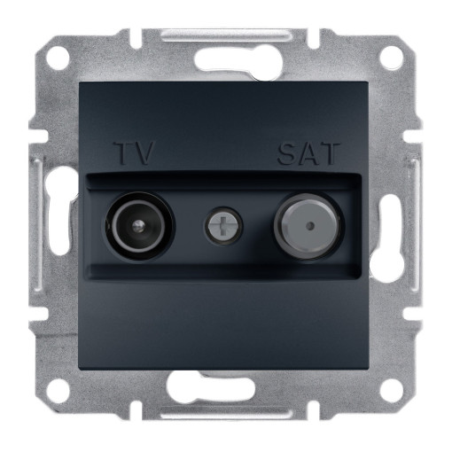 TV-SAT розетка кінцева а ASFORA антрацит EPH3400171