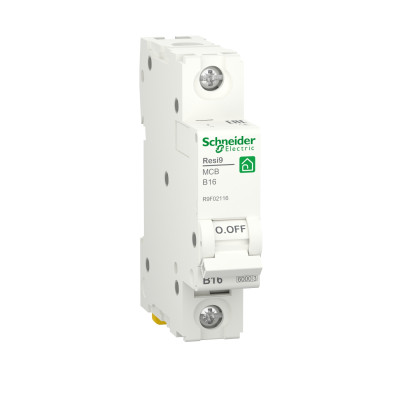 Автоматический выключатель RESI9 Schneider Electric 16 A, 1P, кривая В, 6кА