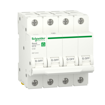 Автоматический выключатель RESI9 Schneider Electric 32 А, 4P, кривая С, 6кА