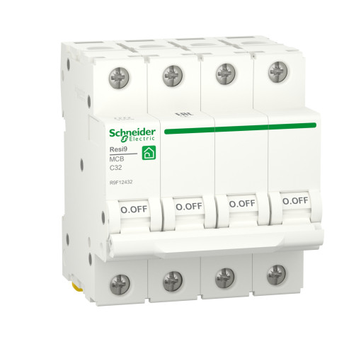 Автоматический выключатель RESI9 Schneider Electric 32 А, 4P, кривая С, 6кА
