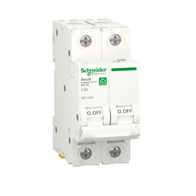 Автоматический выключатель RESI9 Schneider Electric 40 А, 2P, кривая С, 6кА