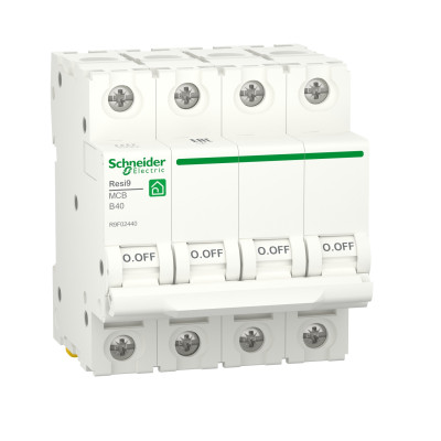 Автоматический выключатель RESI9 Schneider Electric 40 А, 4P, кривая В, 6кА