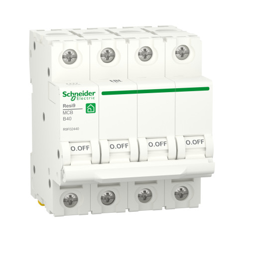 Автоматический выключатель RESI9 Schneider Electric 40 А, 4P, кривая В, 6кА