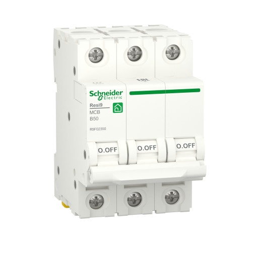 Автоматический выключатель RESI9 Schneider Electric 50 А, 3P, кривая В, 6кА