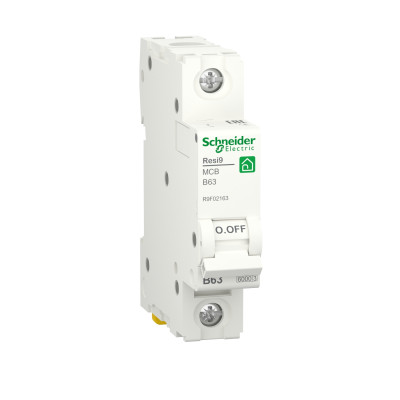 Автоматический выключатель RESI9 Schneider Electric 63 A, 1P, кривая В, 6кА