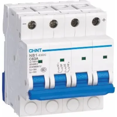 Авт. вимикач NB1-63DC 4P C13A DC1000V 6KA Chint 182733