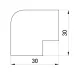 Внешний угол e.trunking.blend.out.stand.40.16 для короба 40х16мм E.NEXT