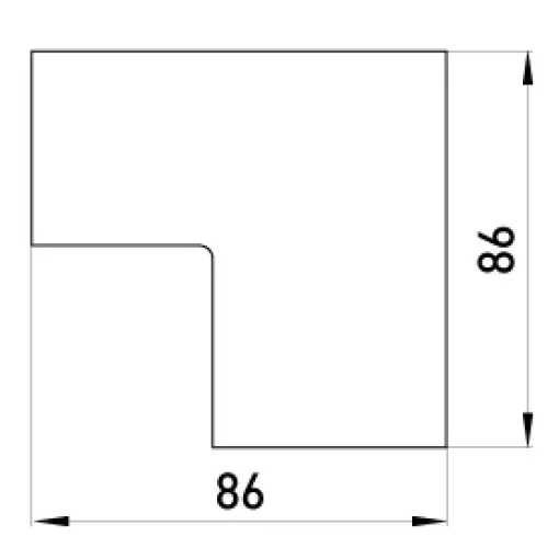 Внутренний угол e.trunking.blend.in.stand.60.60 для короба 60х60мм E.NEXT
