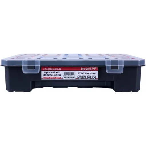 Органайзер пластиковий, e.toolbox.pro.15, 15 273х231х62мм ENEXT Органайзер пластиковий, e.toolbox.pro.15, 15 273х231х62мм ENEXT