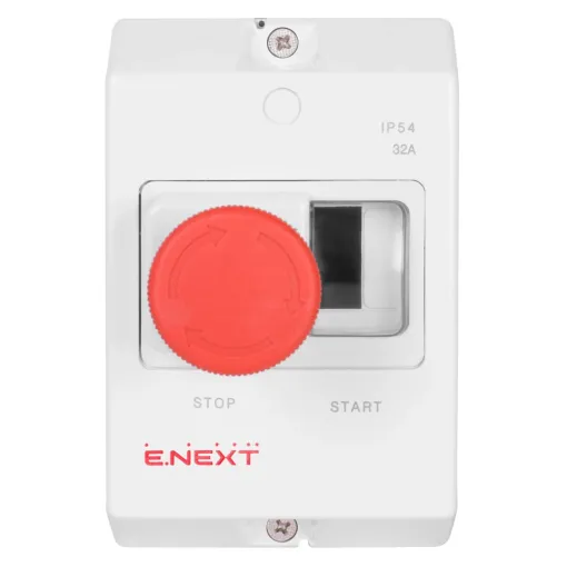 Корпус пластиковий e.mp.pro.box IP54 з кнопкою Стоп ENEXT