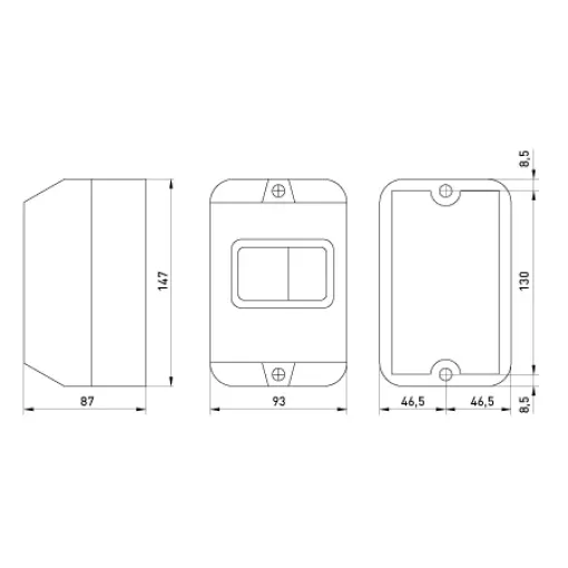 Корпус пластиковий e.mp.pro.box IP54 з кнопкою Стоп ENEXT