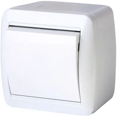 Переключатель одноклавишный e.aqua.1121.gr для внешнего монтажа, IP44 (s035053)