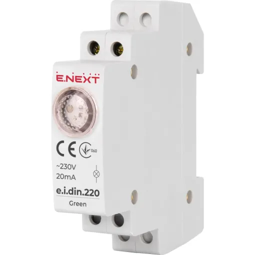 Індикатор на DIN-рейку e.i.din.220.green, зелений ENEXT
