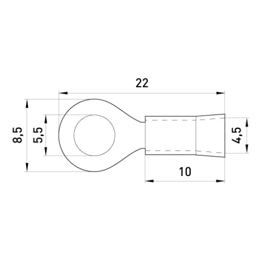 Ізольований наконечник e.terminal.stand.rv2.2.5.black 1.5-2.5 кв.мм, чорний ENEXT