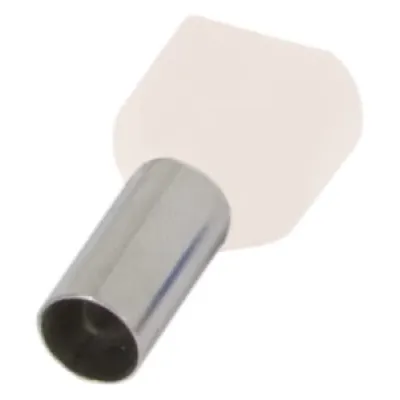 Ізольований наконечник e.terminal.stand.te.2.0.5.white (TE0508 white) 2x0,5 кв.мм, білий (s4037000)