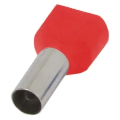 Ізольований наконечник e.terminal.stand.te.2.1.red (TE1010 red) 2x1 кв.мм, червоний (s4037004)