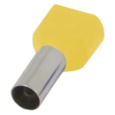 Ізольований наконечник e.terminal.stand.te.2.1.5.yellow (TE1508 yellow) 2x1,5 кв.мм, жовтий (s4037005)