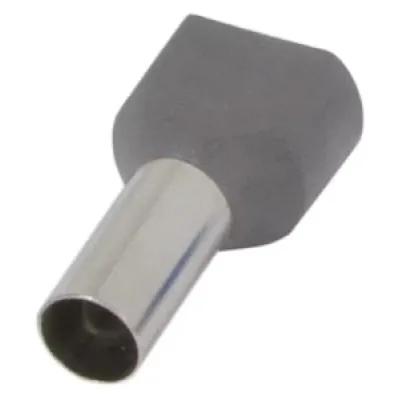 Ізольований наконечник e.terminal.stand.te.2.16.grey (TE16-14 grey) 2x16 кв.мм, сірий (s4037012)
