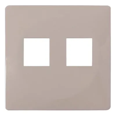 Панель e.lux.16121L.pn.ivory к розетке двойной под Jack RJ12 или RJ45, слоновая кость (ins0040030)