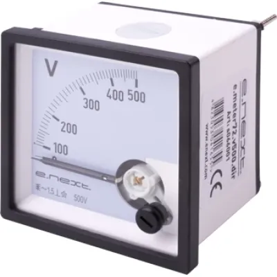 Вольтметр щитовой e.meter72.v500.dir AC 500В прямого включения (s066001)