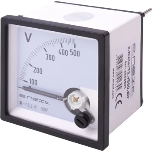 Вольтметр щитовой e.meter72.v500.dir AC 500В прямого включения E.NEXT