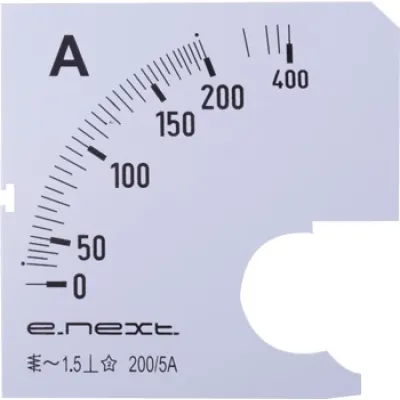 Шкала для амперметра щитового e.meter72.a200.scale AC 200A (s066004)