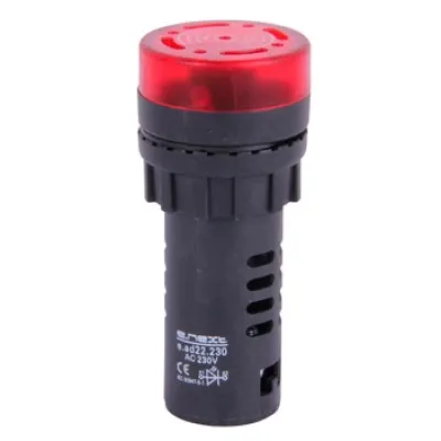 Арматура светозвукосигнальная аварийная e.ad22.230.buzzer.red Ø22мм 230В АС красная (s009027)