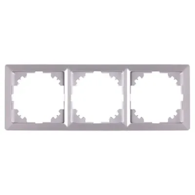 Рамка e.lux.10064L.3.fr.aluminium 3-містна, алюминий (ins0040091)