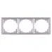 Рамка e.lux.10064L.3.fr.aluminium 3-містна, алюминий E.NEXT