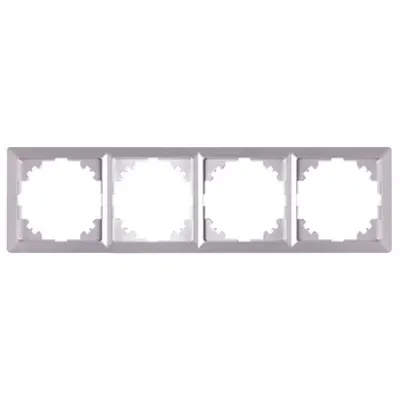 Рамка e.lux.10084L.4.fr.aluminium 4-містна, алюминий (ins0040092)