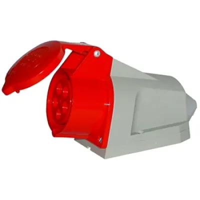 Силовая розетка стационарная 3Р+Z, 400В, 32А, IP44 (448)