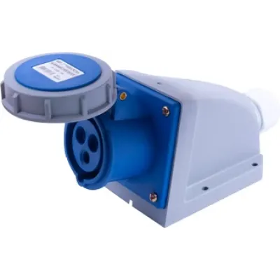 Силовая розетка стационарная e.socket.113.16.67, 3п., 230В, 16А, IP 67 (i082007)