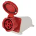 Силовая розетка стационарная e.socket.pro.4.63, 4п., 380В, IP 67, 63А (134) E.NEXT