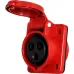 Силовая розетка, которая встраивается e.socket.pro.4.16.wall, 4п., 380В, 16А (414) E.NEXT