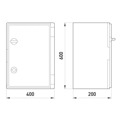 Корпус удароміцний з АБС-пластика e.plbox.400.600.200.blank, 400х600х200мм, IP65 ENEXT