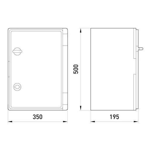 Корпус ударопрочный с АБС-пластика e.plbox.350.500.195.blank, 350х500х195мм, IP65 E.NEXT