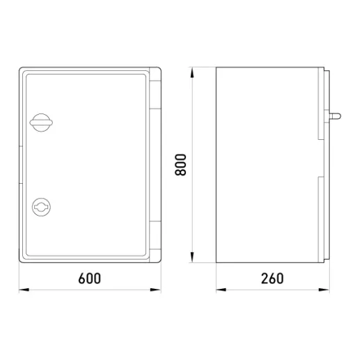Корпус удароміцний з АБС-пластика e.plbox.600.800.260.blank, 600х800х260мм, IP65 ENEXT