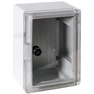 Корпус удароміцний з АБС-пластика e.plbox.210.280.130.tr, 210х280х130мм, IP65 з прозорими дверцятами (CP5011)