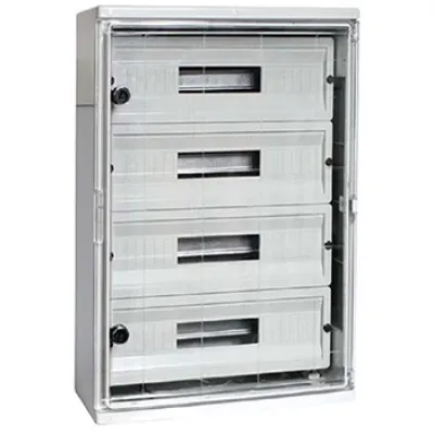 Корпус ударопрочный с АБС-пластика e.plbox.400.600.200.60m.tr, 400х600х200мм, IP65 с прозрачной дверью і панелью под 60 модулей (CP5115)