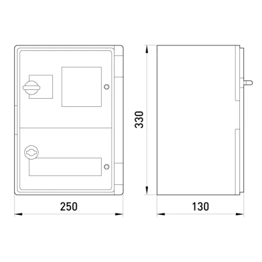 Корпус ударопрочный с АБС-пластика e.plbox.250.330.130.1f.2m.blank, 250х330х130мм, IP65 с панелью под 1- фазный счётчик і 2 модуля E.NEXT Корпус ударопрочный с АБС-пластика e.plbox.250.330.130.1f.2m.blank, 250х330х130мм, IP65 с панелью под 1- фазный счётчик і 2 модуля E.NEXT