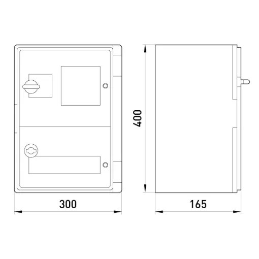 Корпус удароміцний з АБС-пластика e.plbox.300.400.165.1f.15m.blank, 300х400х165мм, IP65 з панеллю під 1- фазний лічильник та 15 модулів ENEXT Корпус удароміцний з АБС-пластика e.plbox.300.400.165.1f.15m.blank, 300х400х165мм, IP65 з панеллю під 1- фазний лічильник та 15 модулів ENEXT