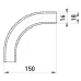 Угловой соединитель металлический e.industrial.pipe.angle.1/2 без резьбы, 90 град. E.NEXT